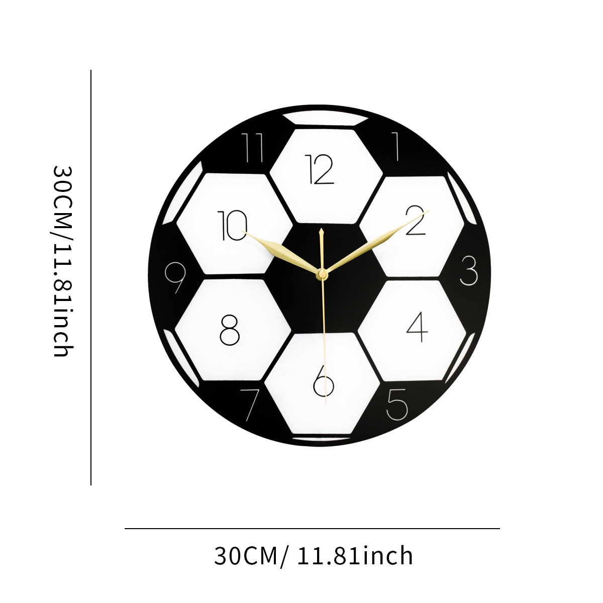 Football Creative Acrylic Wall Clock for Party Restaurant Ktv Family Living Room Bedroom Office Decorations Mute