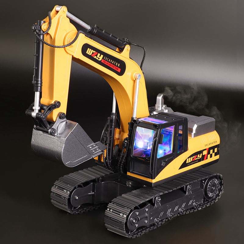 Remote Control Excavator Alloy Large Toy Car Charging Electric Engineering Car Cross-Border Simulation Remote Control Watch Excavator