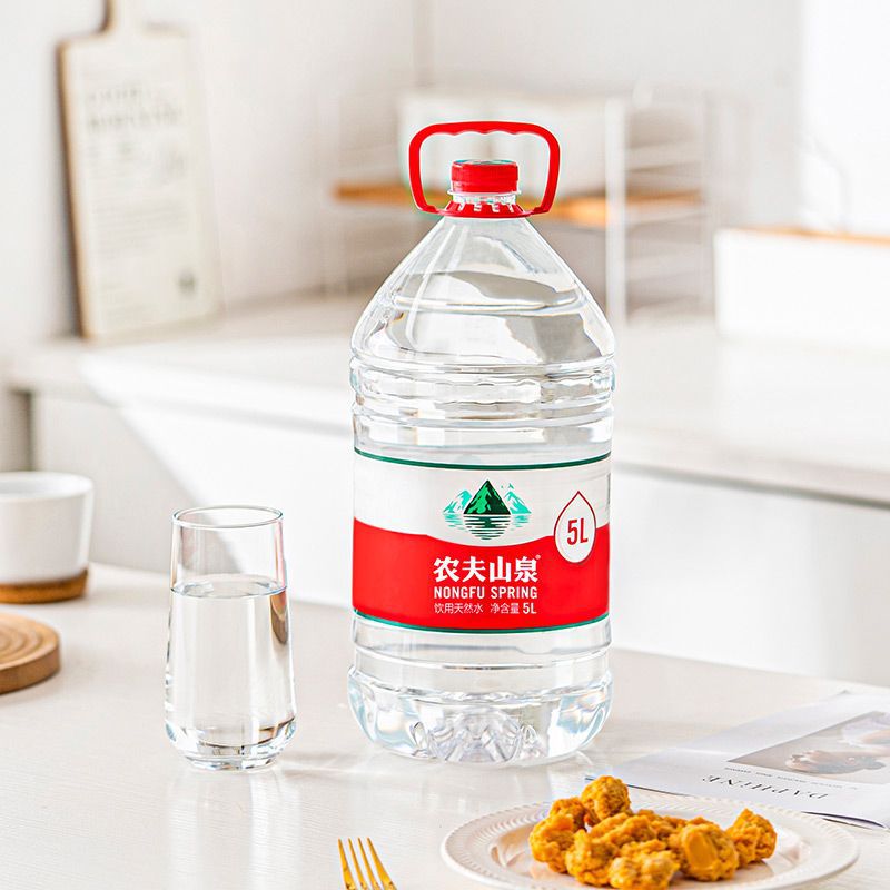农夫山泉5l的水桶饮用水5l*4桶整箱装纸箱装和塑膜装随机发货跨境