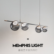 极简餐厅吊灯设计师现代简约餐桌吧台岛台创意吊灯长条饭厅灯
