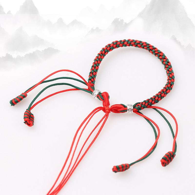 玉米结手链绳民族风百搭双绑绳款手链批发绑转运珠黄金饰品红手绳