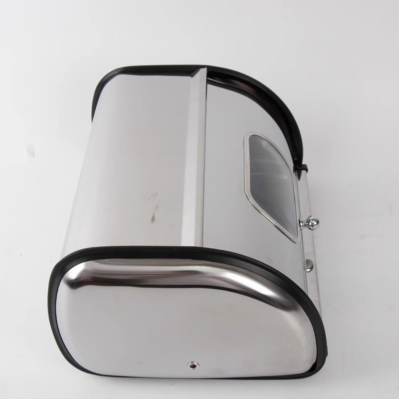 不锈钢可视面包箱防尘展示柜糕点水果储物盒多功能收纳箱欧式鼓型