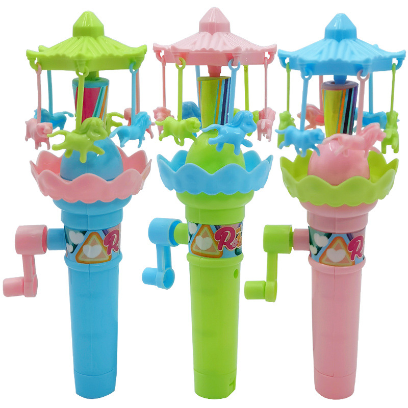 Light-Emitting Toys Hand-Cranking Carousel Ferris Wheel Rotary Table Hand-Cranking Children's Stall Night Market Toys Cross-Border