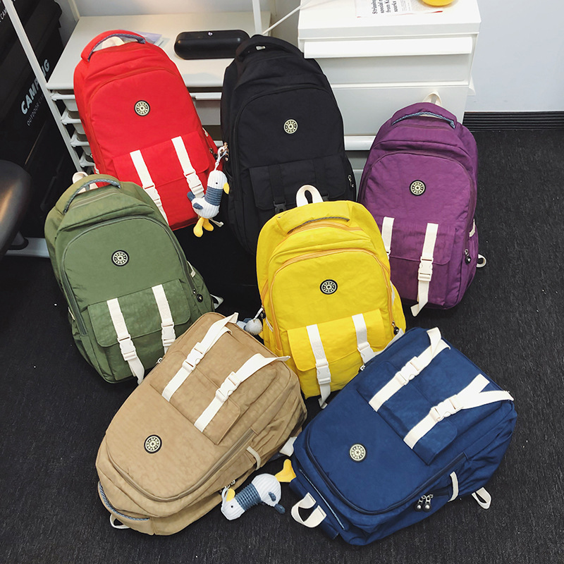 New Korean Style Backpack Fashion Simple Junior High School Student Men's and Women's Schoolbags Large Capacity Waterproof Durable Casual Backpack