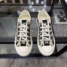 dior迪奥 新款女经典字母logo帆布鞋复古低帮刺绣印花款休闲板鞋