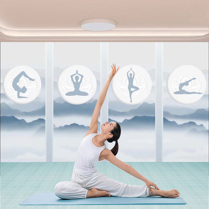 瑜伽馆装修墙纸3d立体室内形体舞蹈室训练教学直播间背景墙布壁纸