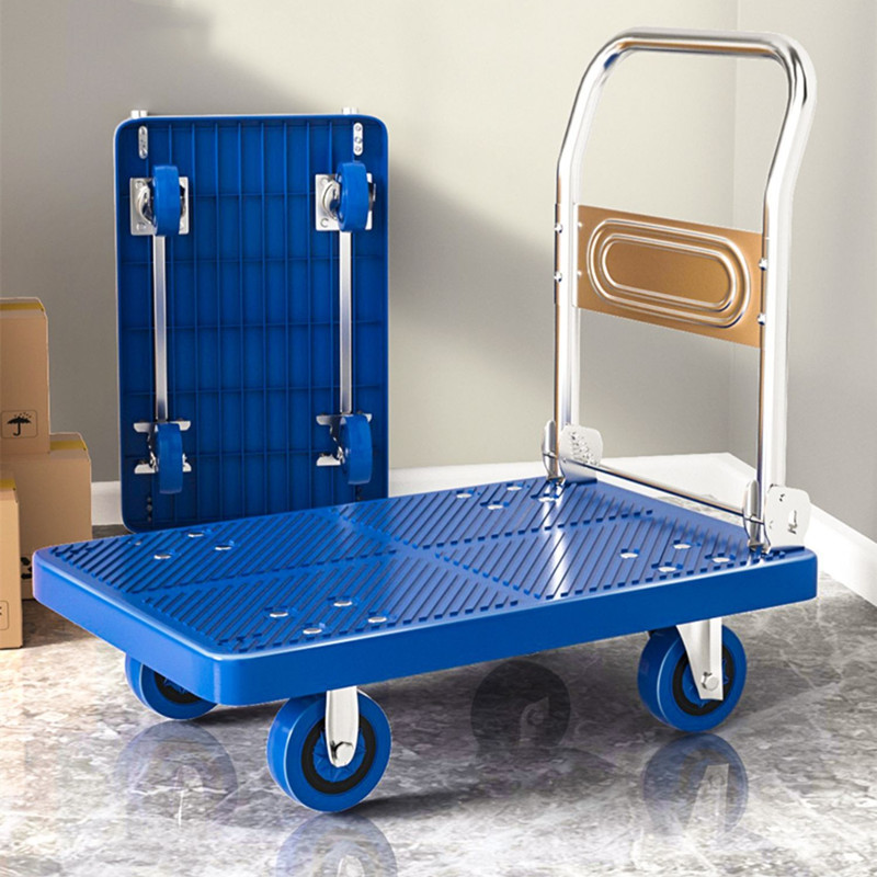 手推车胶轮拉货车大轮子小推车大号拖车超市运货运货小车折叠家用