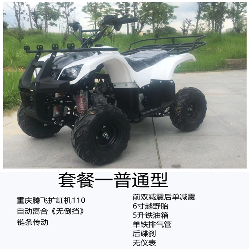 沙滩车四轮越野摩托车小公牛汽油儿童atv电动山地成人全地形场地