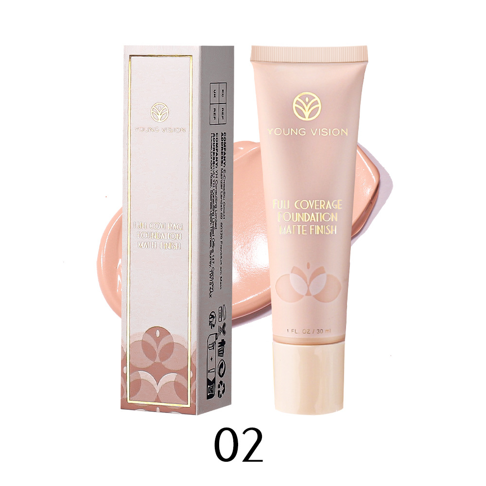 Young Vision 6 Color Matte Liquid Foundation Concealer Spot Acne Marks Wheat Color Repair Foundation Cream