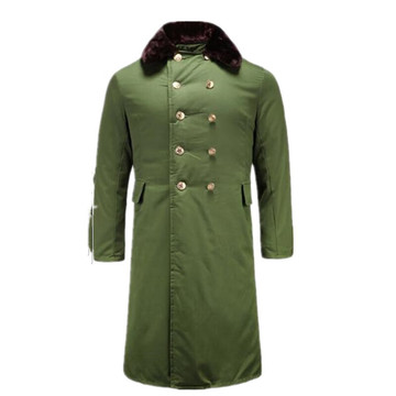 职安联 老款棉大衣冬季加厚东北男女绿长款防寒保安劳保冷库棉服