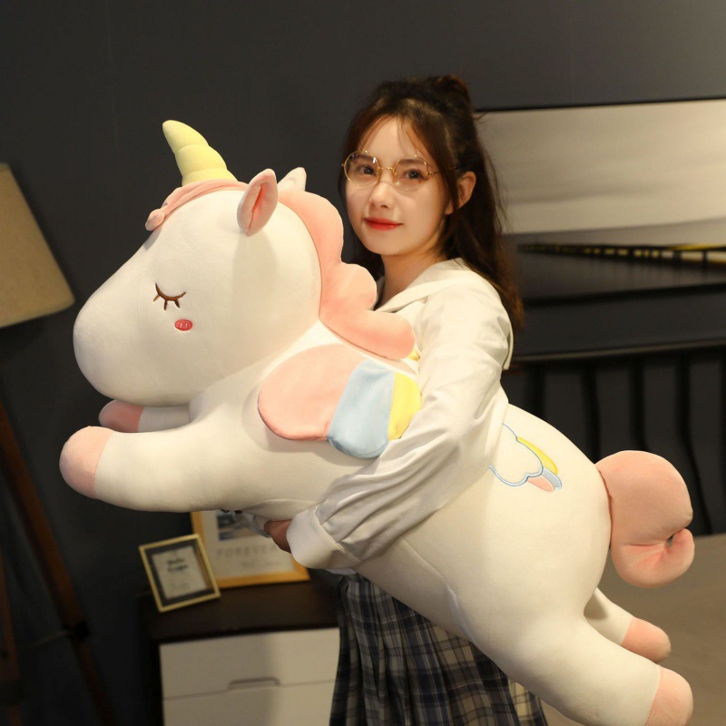 Internet Celebrity Unicorn Doll Plush Toys Large Size Cute Super Soft Girls' Bed Sleeping Ragdoll Pillow Doll