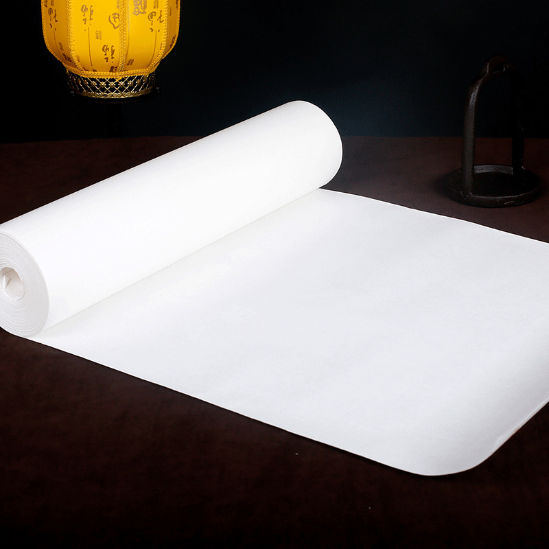 9cq6装裱材料覆背纸手裱裱画腹背书画宣纸机裱复背纸50米长卷纸