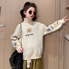 girl High collar sweater Autumn and winter Children's clothing 2022 Winter clothes new pattern children Sweater thickening Base coat Sweater