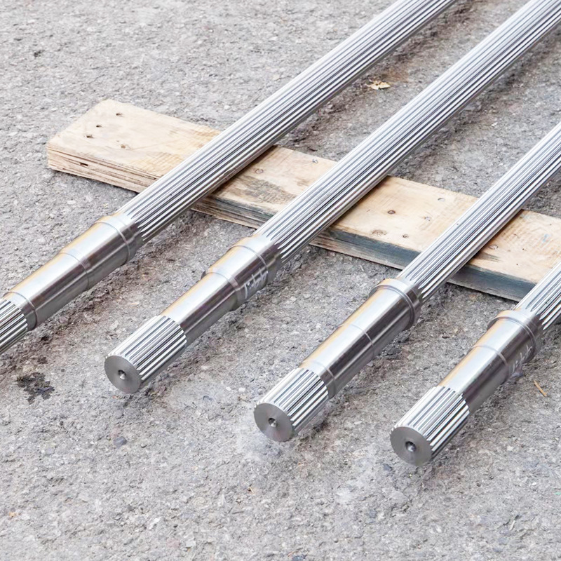 厂家直销高强抗扭塑料机芯轴  挤出机螺纹元件芯轴 塑机花键轴