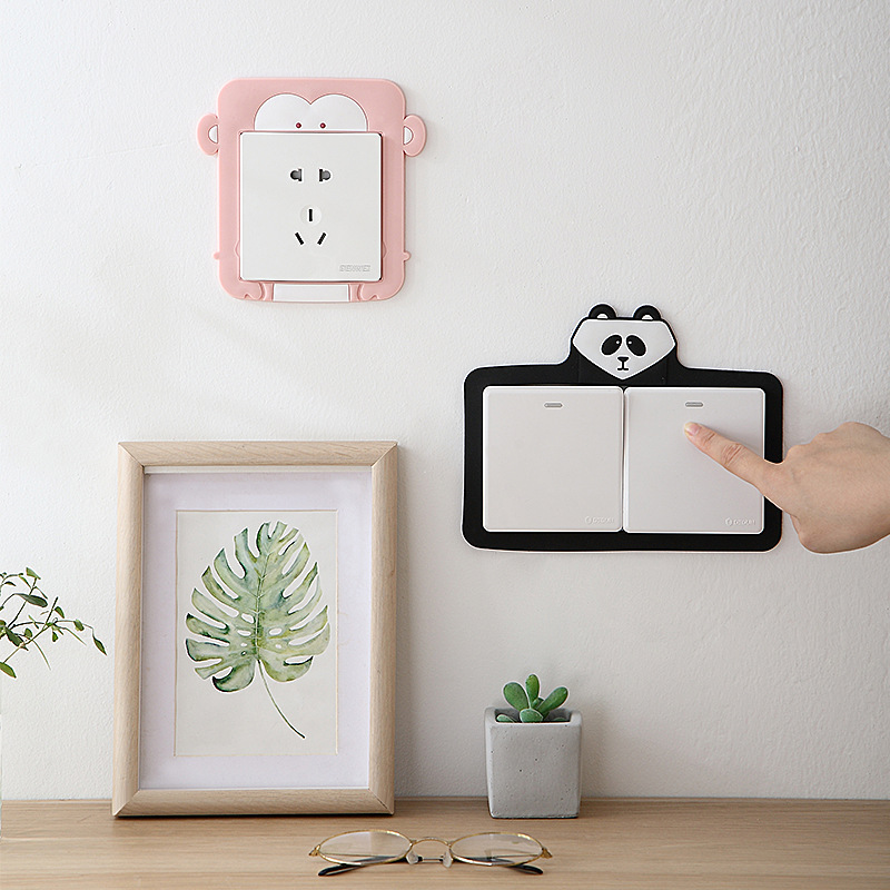 创意开关贴墙贴保护套现代简约灯开关3d立体防尘罩家用装饰欧式
