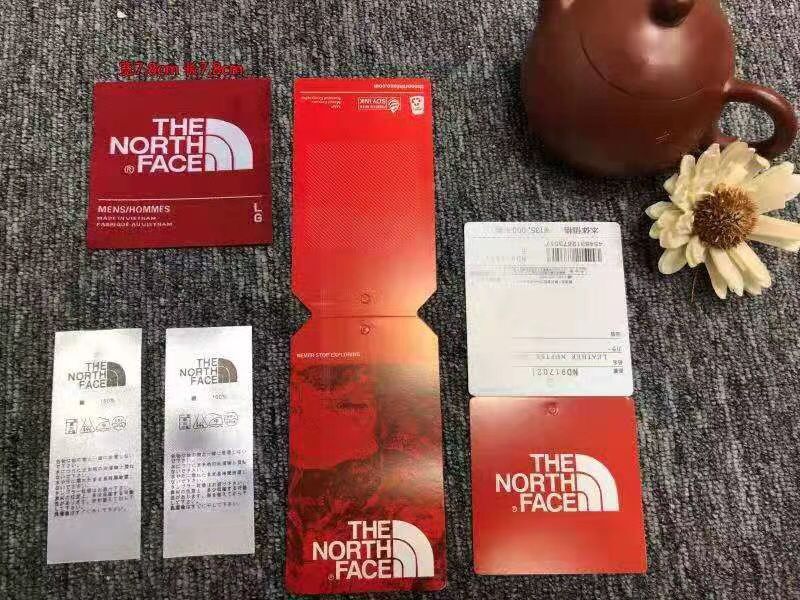 现货潮牌北面红套服装吊牌 洗水 包装袋 商标logo定做
