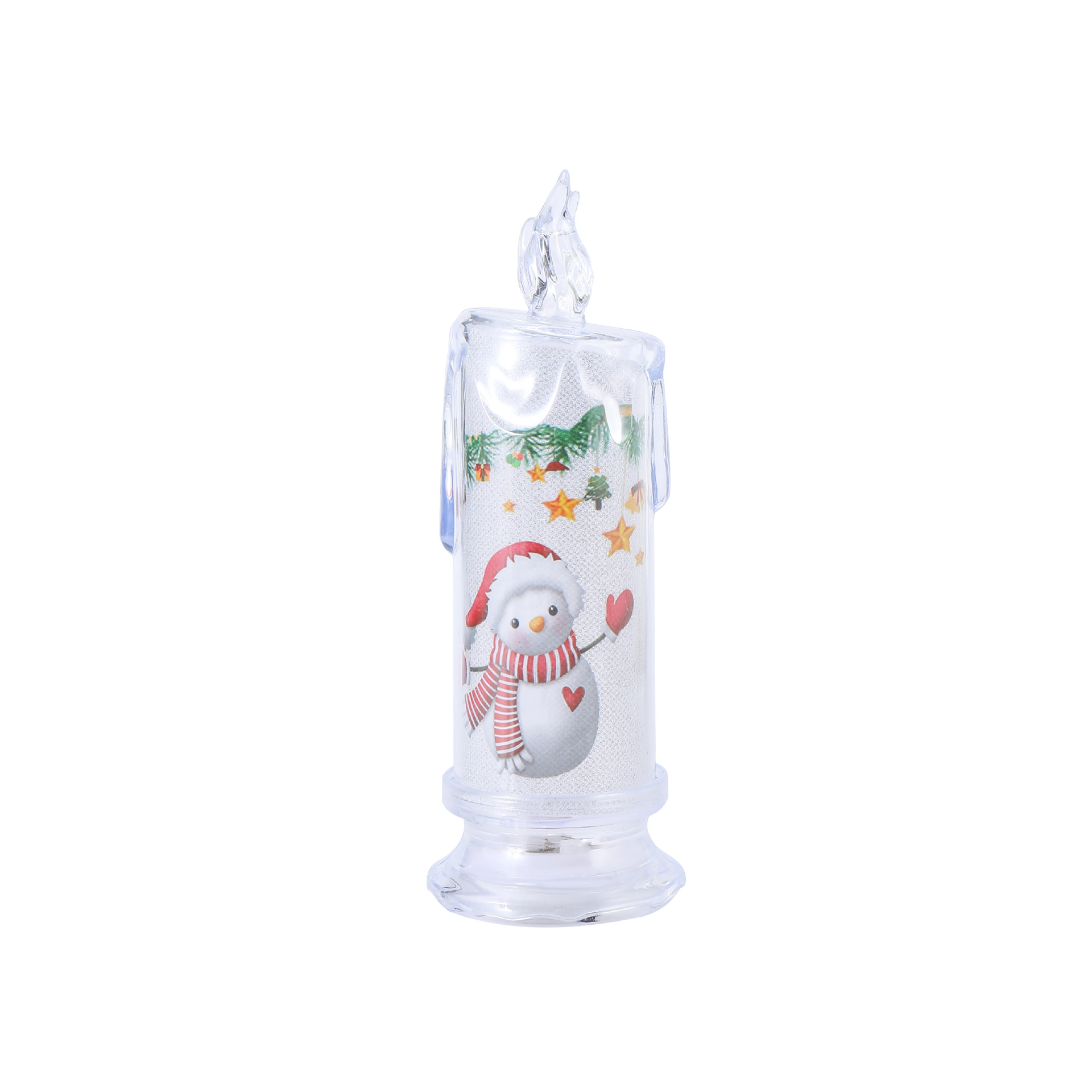 Cross-Border New Arrival Christmas Decoration Led Tearful Electronic Candle Santa Snowman Christmas