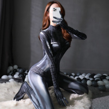 网红性感蜘蛛侠紧身衣 连体女黑色毒液成人抖音主播cosplay服衣服