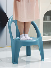 成人塑料凳老人浴室洗澡矮椅防滑可叠放靠背家用客厅茶几加厚凳子