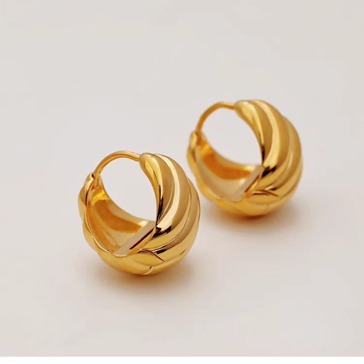 m thread earrings for women light luxury minority high-grade french design retro simple temperamental all-match