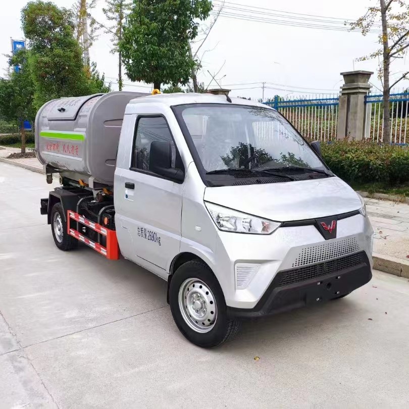 五菱纯电动拉臂垃圾车3方垃圾斗生活垃圾收集车厢可卸式垃圾车