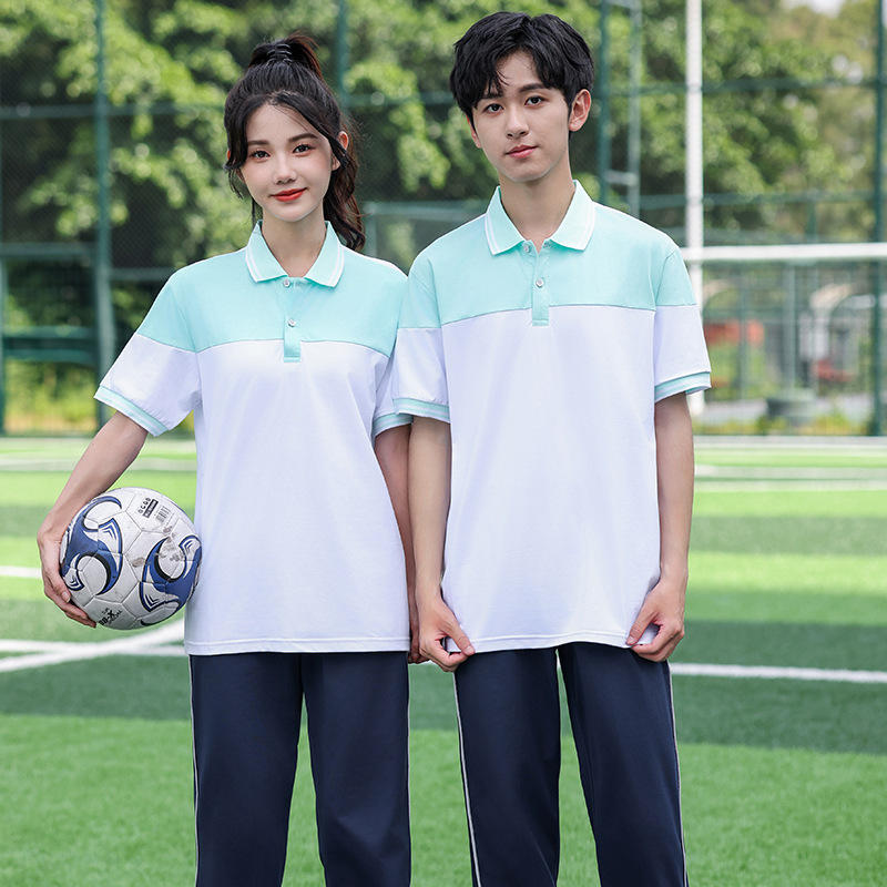 夏季中学生校服运动休闲套装情侣套装初高中生运动服短袖校服套装