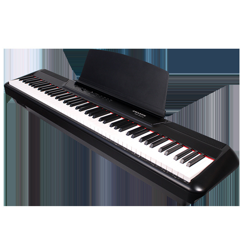 珠江艾茉森电钢琴88键重锤p60初学者电子数码钢琴专业便携式家用