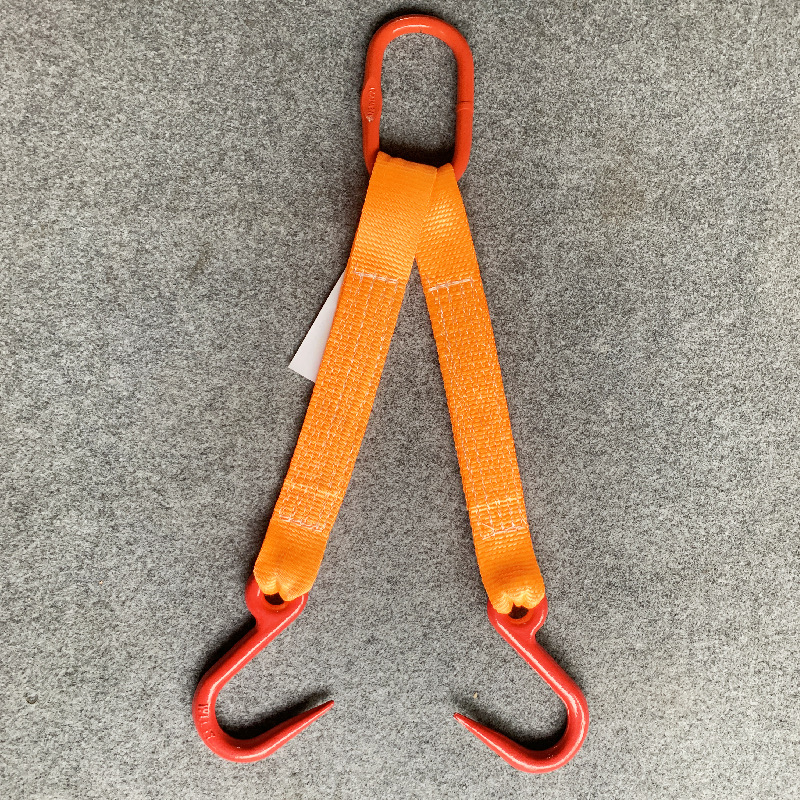 起重吊索具挂钩货钩吊装带1吨2米行吊工业用吊货拖车带吊绳工具勾