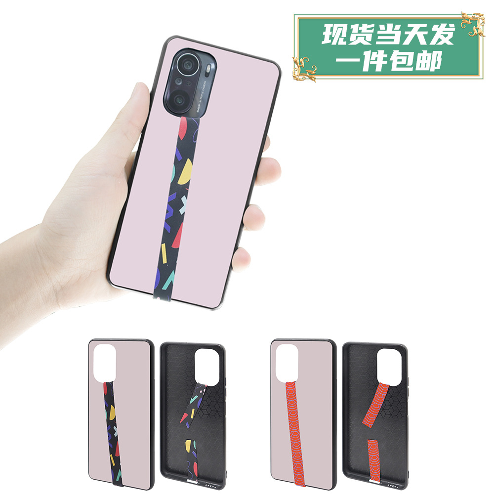 现代简约适用iPhone手机防摔弹力绳 硅胶斜跨腕带手机挂绳