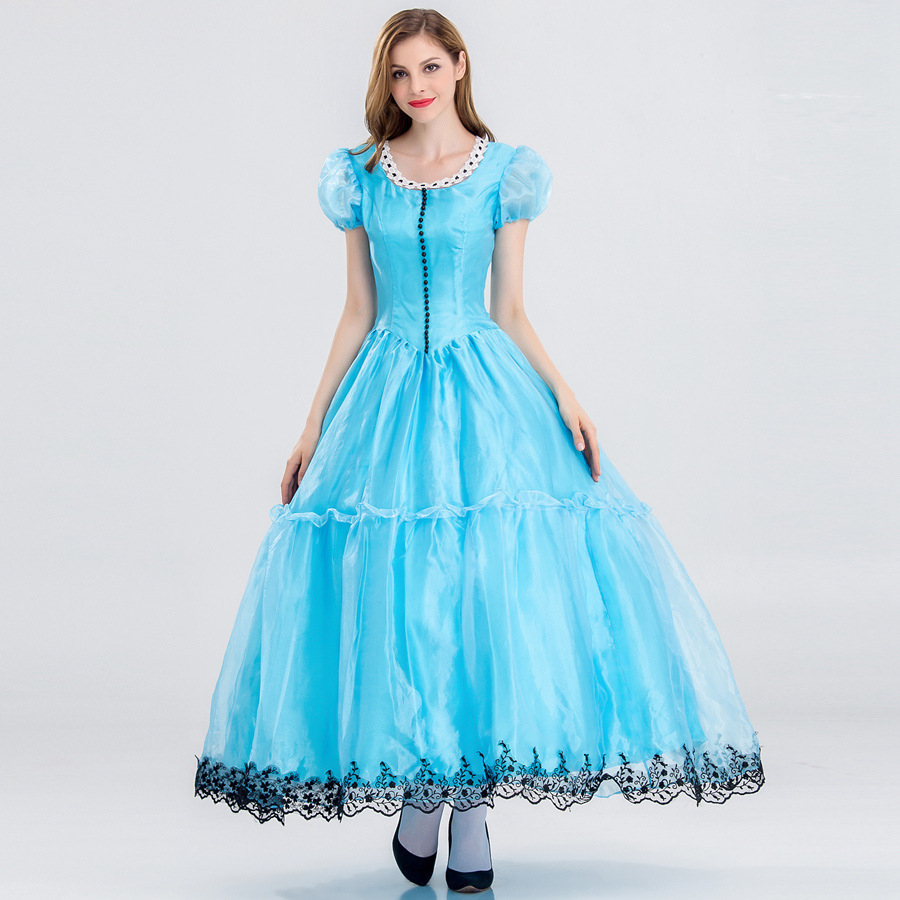 万圣节服装舞台服亮眼 可爱爱丽丝梦幻仙境公主装童话故事 公主裙