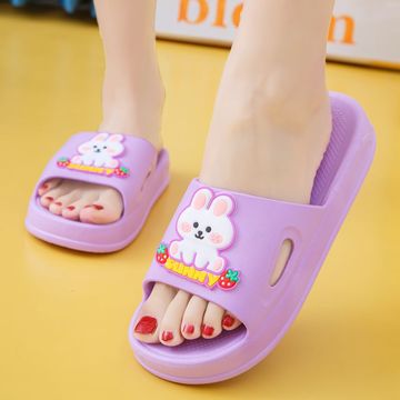 女拖鞋夏季新款加厚浴室洗澡防滑塑料居家外穿可爱平跟女凉拖鞋