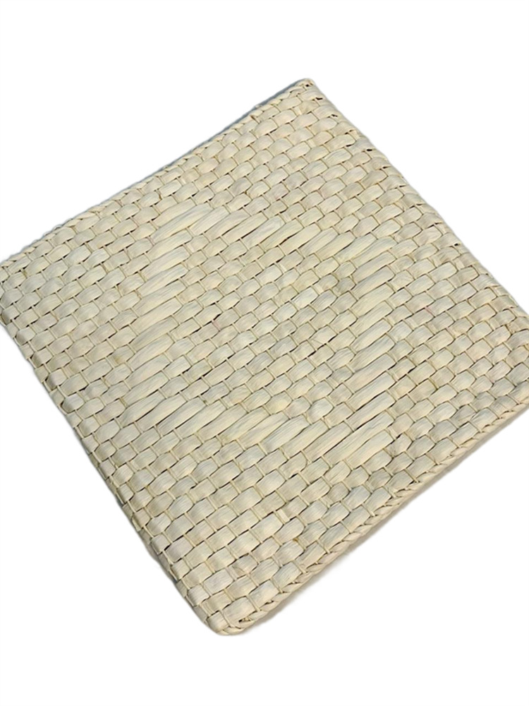 71tx草编蒲团方形坐垫玉米叶编织隔热透气草编垫子拜佛禅修静坐飘