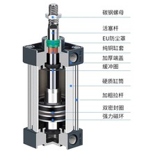 SC标准气缸亚德客型小型气动大推力SC40X50X63X80X100X125X160-S