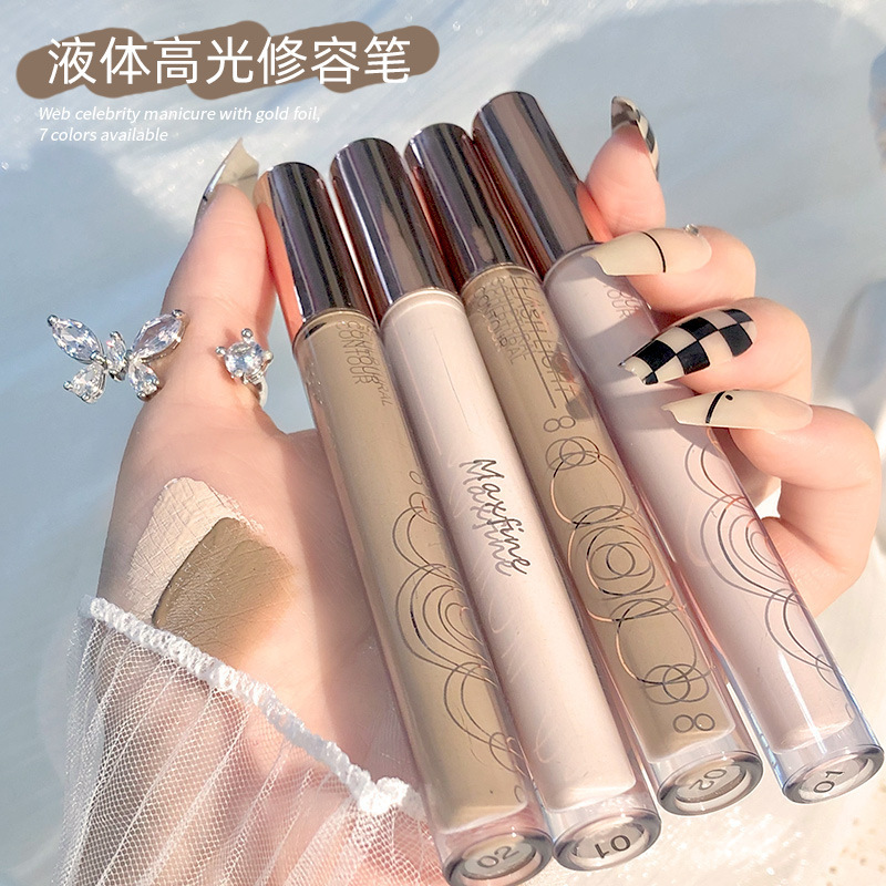 New Maxfine Liquid Highlight Shading Pen Face Tear Groove Matte Natural Brightening Yin Side Shadow Concealer