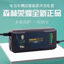 森林荣耀六灯自动关机两轮三轮电瓶车电动车充电器48V60V72V