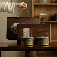 高档茶叶礼盒包装盒空盒普洱红茶黑茶碎银子紫砂陶瓷存储罐礼品盒