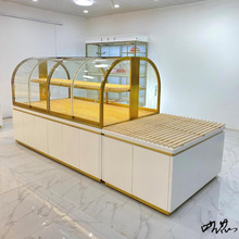 面包中岛展示柜柜面柜弧形中岛柜蛋糕烘焙店商用清晰货架糕点