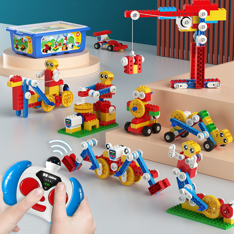 兼容乐高大颗粒齿轮积木儿童益智拼装玩具9656电动科教积木男女生