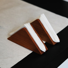 日式实木纸巾座餐厅纸巾架 高档餐桌餐巾纸收纳架纸巾摆放装饰架