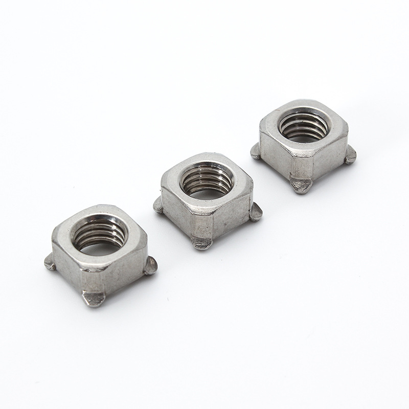 304不锈钢 din928 四方焊接螺帽点焊四角螺帽汽配螺母m4-m10