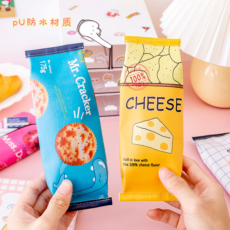 Cartoon Snack Pencil Case Student Pencil Case Stationery Case Popcorn Fries Buggy Bag Pencil Box Student Stationery Gift