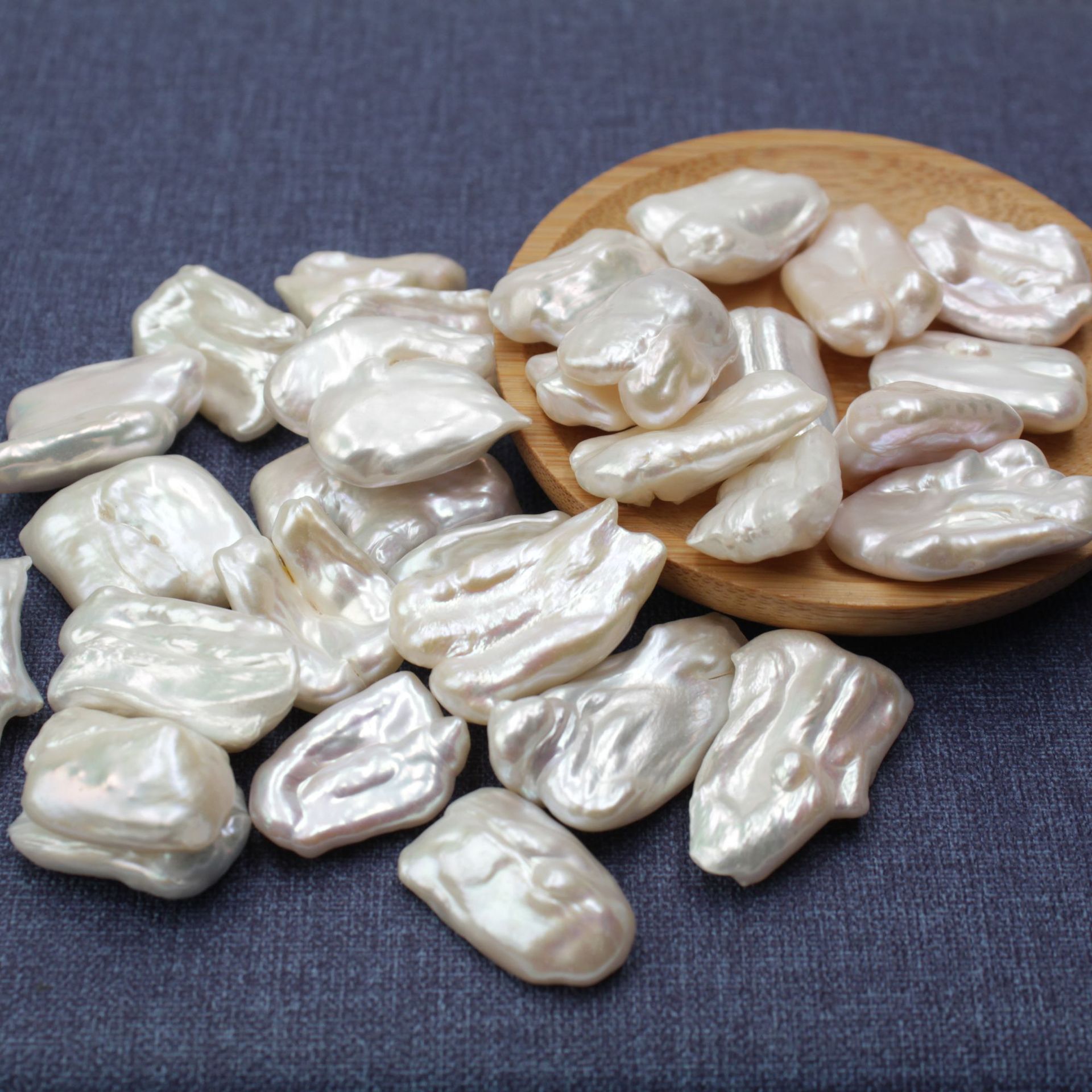 天然淡水珍珠 约15*20mm不规则巴洛克异形颗粒珍珠半成品项链吊坠