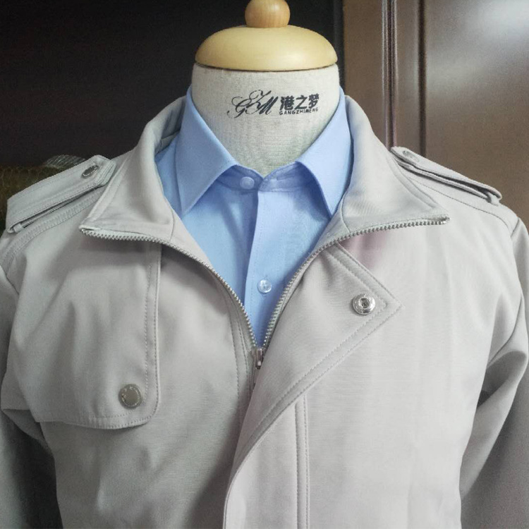 中国建筑米白色长袖夹克中建八局休闲工作服中建ci系统工装外套