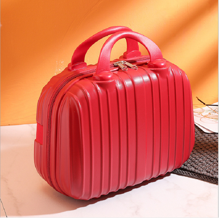 厂家新款手提行李箱女小型14寸浅色化妆箱轻便携旅行箱包迷你可爱