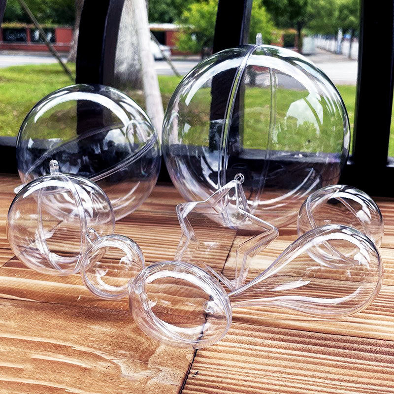 透明球亚克力塑料球空心圆球圣诞球店铺布置吊球创意圣诞装饰挂饰