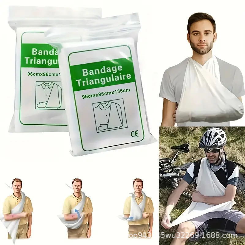 无纺布三角巾急救三角绷带急救配件 96*96*136cm户外固定应急绷带