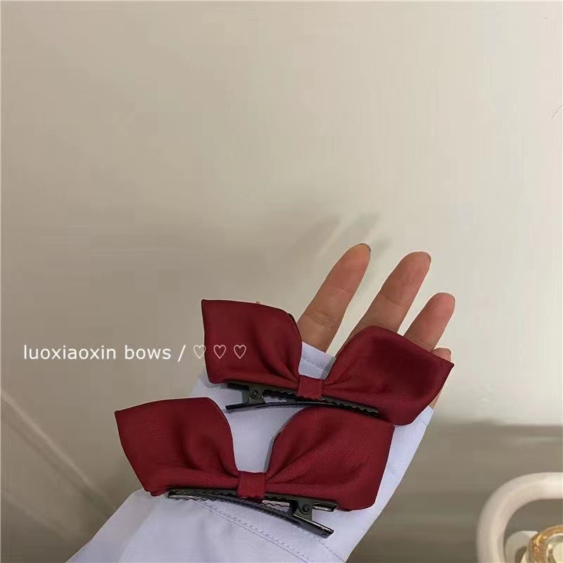 New Luo Xiaoxin Japanese Cute Girl Mini Barrettes Stereo Rabbit Ears Bow Hair Clip Side Clip Headdress