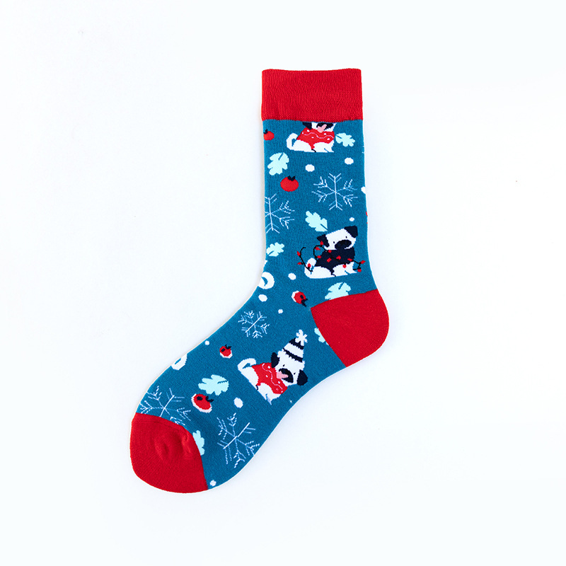 Socks Cross-Border Christmas Socks  European and American Trendy Mid-Calf Length Socks  Socks  Autumn and Winter Creative Cartoon Design Cotton Socks  Christmas Gift