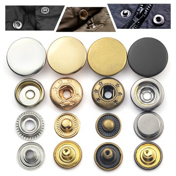 现货批发 金属铜质四合扣暗扣子母扣钮扣羽绒服衣服外套纽扣按扣