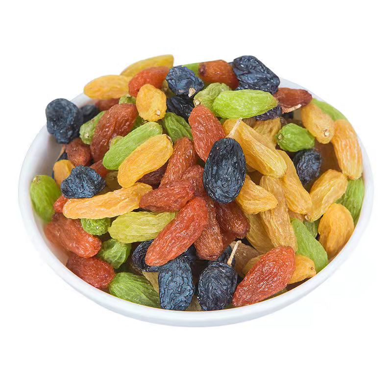新疆特产 吐鲁番四色葡萄干混合多彩葡萄干500克散装大颗粒葡萄干